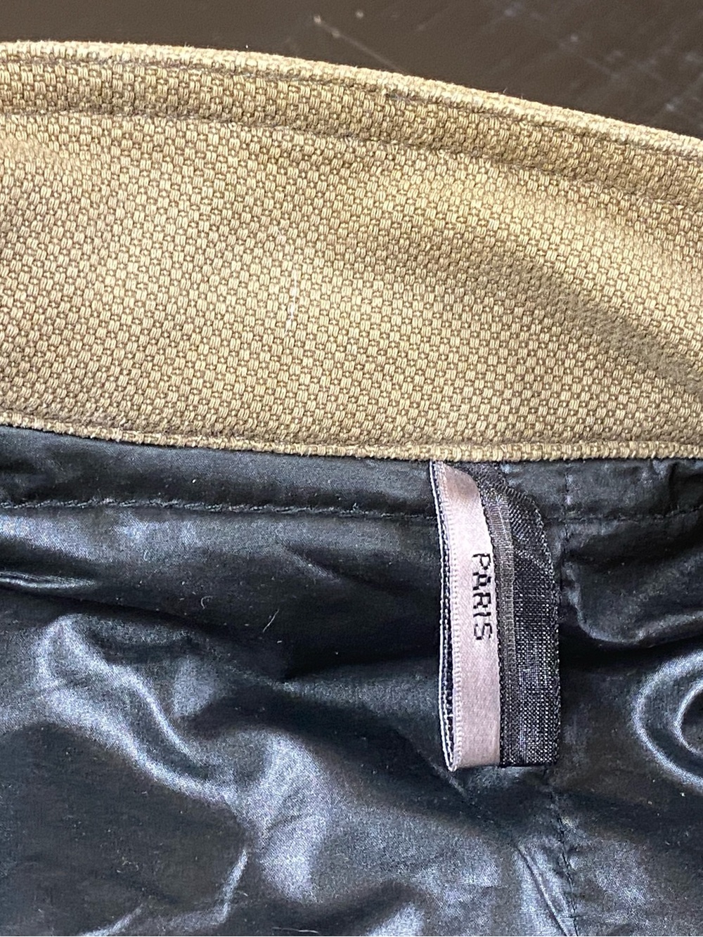 Vintage Dior Jacket in Olive Green with Black Satin Lining.  Rare! - Picture 8 of 14